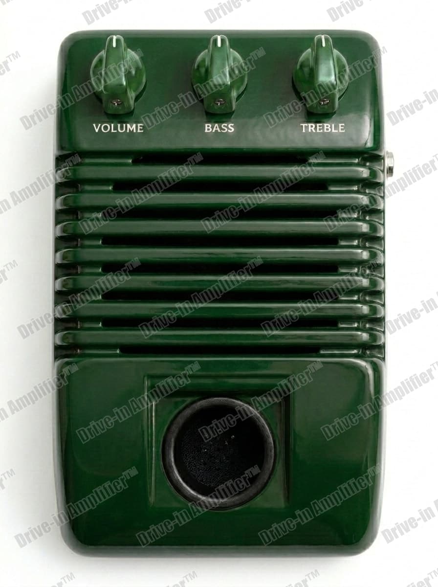 Colin Chapman Lotus amplifier with green knobs