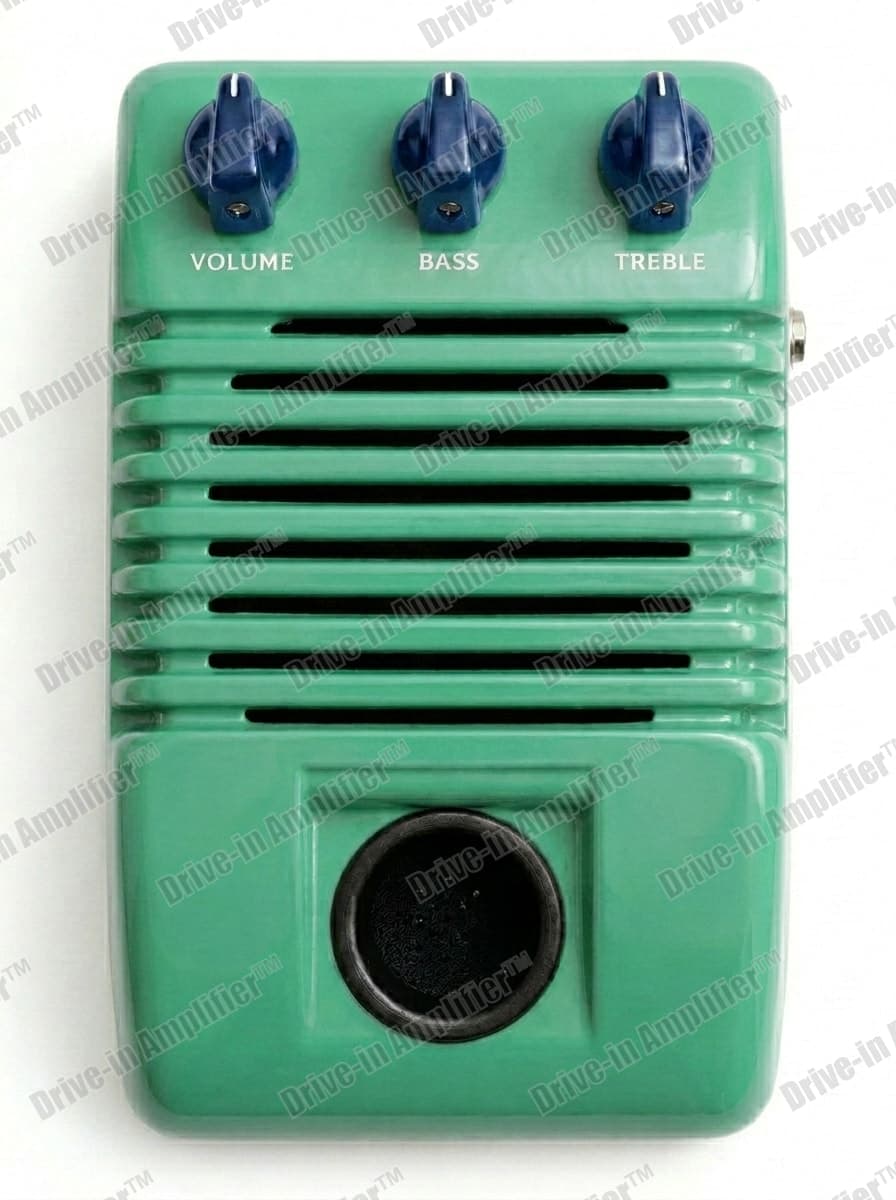 Moby Dick amplifier with blue knobs