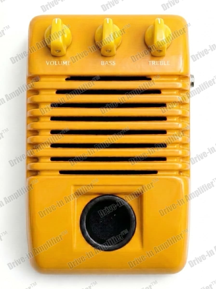 Sunflower Yellow amplifier with yellow knobs